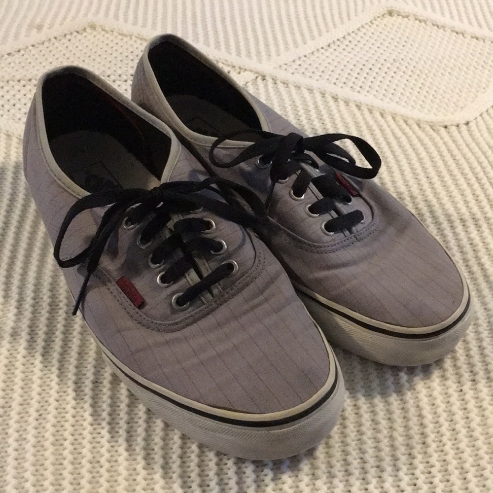 Men’s Grey Pinstripe Vans